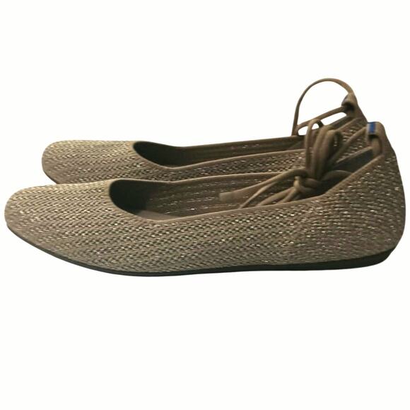 NWT! Rothy's square toe wrap in Gold. Woman's size 8. chic, elegant, bohemian - Picture 1 of 11